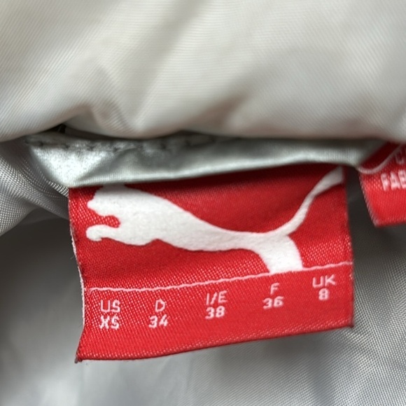 PUMA sport lifestyle padded silver jacket size XS - Picture 8 of 9